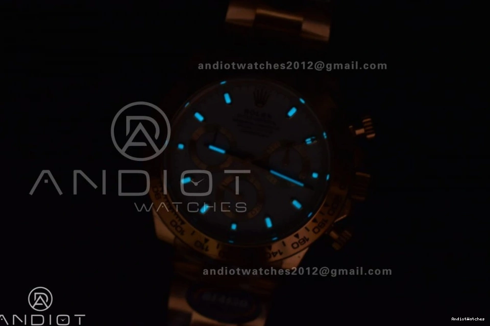 White OnTrend Best YG Daytona 743 Dial Bracelet 1:1 Edition BTF 116508 SA on 0106